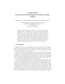 On the Price Discrimination of Online Airline Tickets