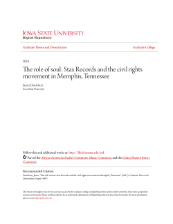 The role of soul: Stax Records and the civil rights movement in