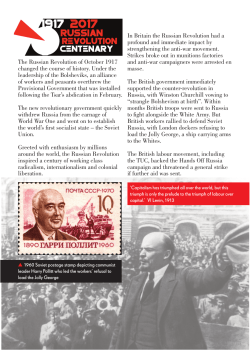 The Russian Revolution of October 1917 changed the course of
