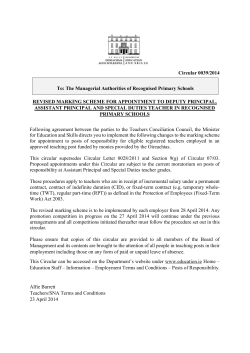 Circular 0039/2014 - Department of Education and Skills