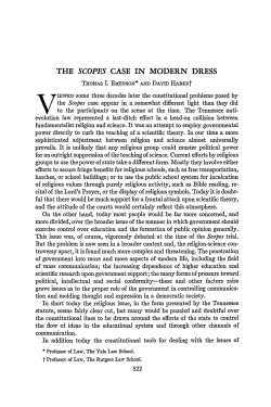 The Scopes Case in Modern Dress - Chicago Unbound