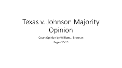 Texas v. Johnson Majority Opinion