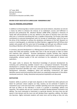 11th June, 2015 REVIEW STUDY OECD DUTCH CURRICULUM