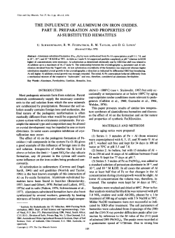 the influence of aluminum on iron oxides. part ii. preparation and