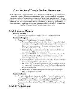 Constitution of Temple Student Government