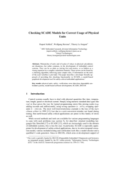 Checking SCADE Models for Correct Usage of Physical Units