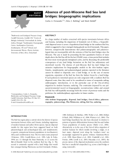 Absence of post-Miocene Red Sea land bridges: biogeographic
