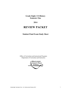 8th Grade Sem 1 2014 Review Packet