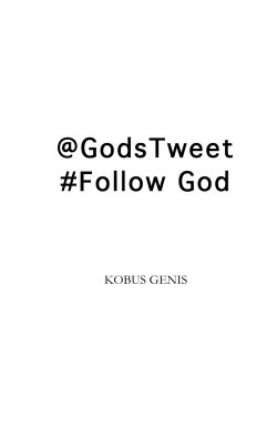 GodsTweet #Follow God - Two Devotionals, One Author, Two