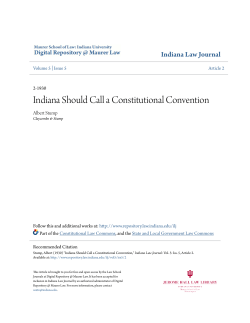 Indiana Should Call a Constitutional Convention