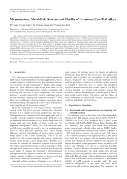Microstructure, Metal-Mold Reaction and Fluidity of Investment Cast
