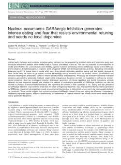 Nucleus accumbens GABAergic inhibition generates intense eating