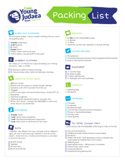 Summer Packing List