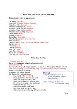 Kitten Grey: Final Script (for the crew only) Characters (in order of