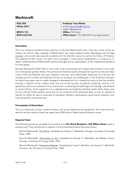 Machiavelli - McGill University