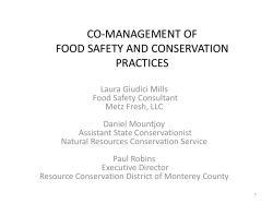 co-management of food safety and conservation practices