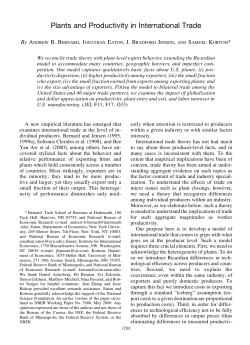 Plants and Productivity in International Trade