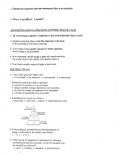 State Review Ecology Packet