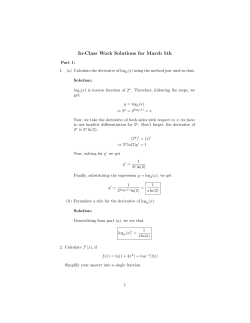 In-Class Work Solutions for March 5th