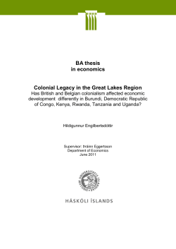 BA thesis in economics Colonial Legacy in the Great
