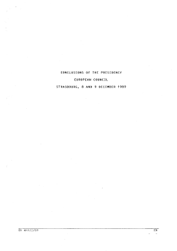 European Council - Strasbourg, 8-9 December 1989