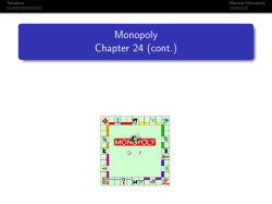 Monopoly 2 - UCSB Economics