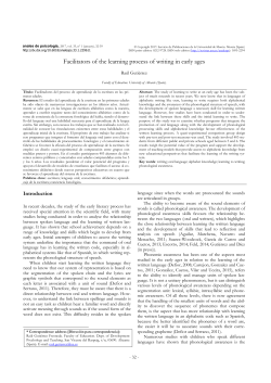 Facilitadores del proceso de aprendizaje de la escritura en las