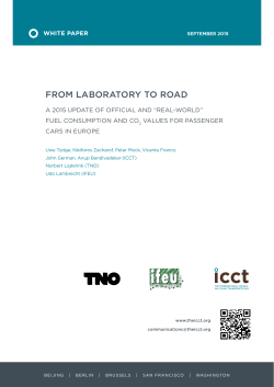 From laboratory to road: A 2015 update of official and &ldquo;real