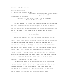 Present - Virginia`s Judicial System