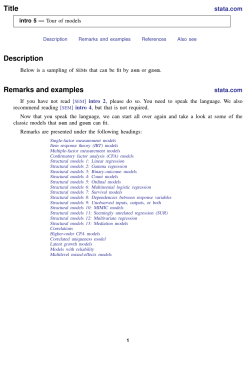 Title Description Remarks and examples