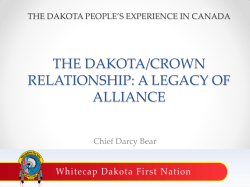 THE DAKOTA/CROWN RELATIONSHIP: A LEGACY OF ALLIANCE