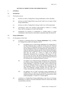 BSC Section M: Credit Cover and Credit Default