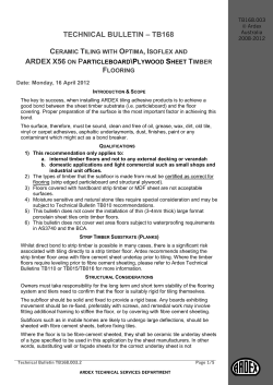 TECHNICAL BULLETIN - TB008