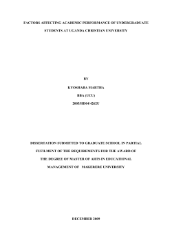 factors affecting academic performance of undergraduate