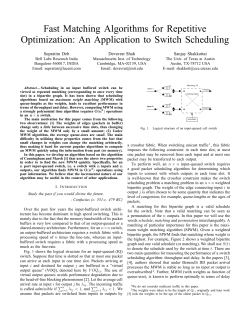 Fast Matching Algorithms for Repetitive Optimization: An Application