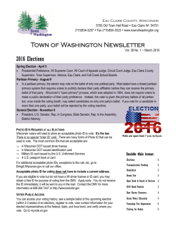 March 2016 - Town of Washington
