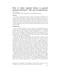 How to relate regional history to general patterns of