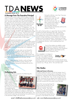 tdanews - The Discovery Academy