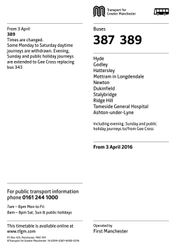 For public transport information phone 0161 244 1000
