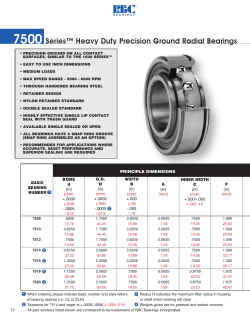 7500 Series&trade; Heavy Duty Precision Ground Radial