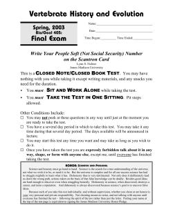 Final Exam - James Madison University