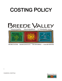 Costing Policy