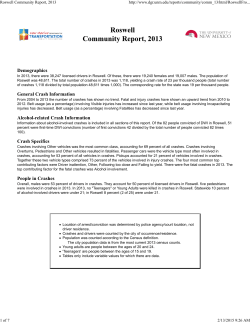 Roswell Community Report, 2013