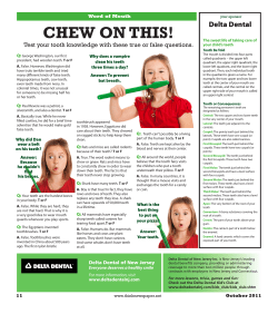 CHEW ON THIS! - Delta Dental of New Jersey