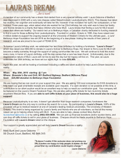Laura`s Dream - Bethany`s Hope Foundation