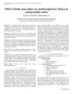 Effect of body mass index on cardiorespiratory fitness