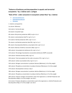"Patterns of herbivory and decomposition in aquatic and terrestrial