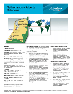 Netherlands-Alberta Relations - Country Paper
