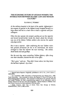 The Economic Future of Afghan Women: The Interaction