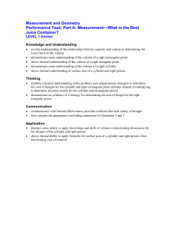 Performance Task &ndash; Rationale Level 3 Applied